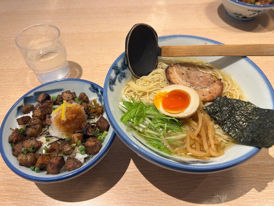 【AFURI】湯切り体験！盛り付けたラーメン！